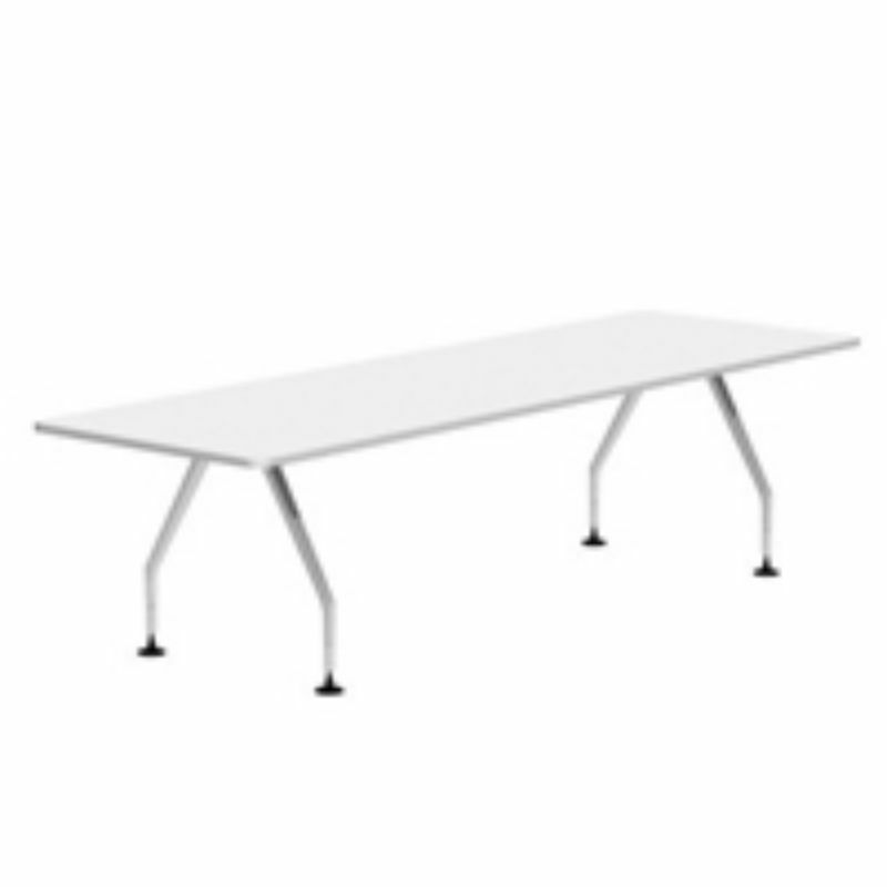 Bronze Meeting Table Vitra Ad Hoc White and grey